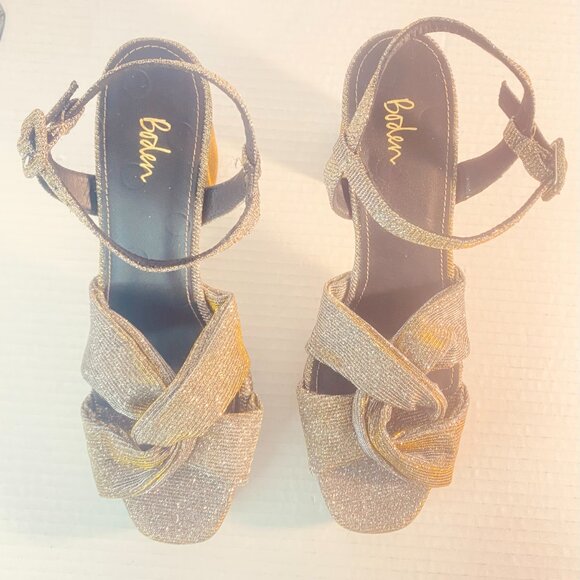 Glittery Boden Platform Sandals – Made in Spain – Size EU 41 / US Women’s 9.5–10 - Picture 4 of 17